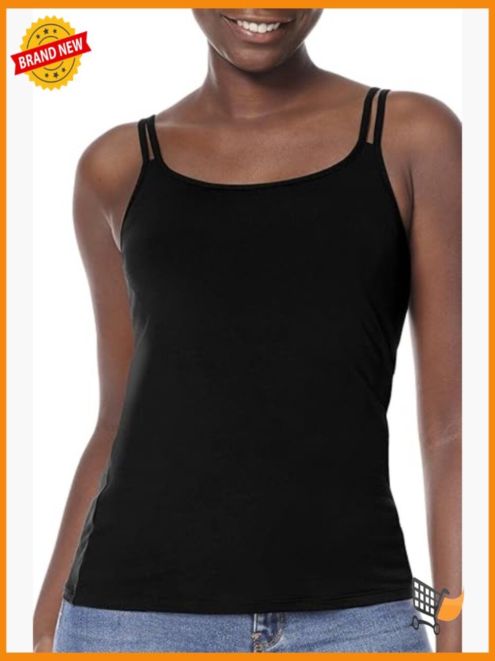 Pocketed Mastectomy Camisole Tank Top with Built-In Bra Support
